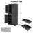 72" Fluted Kitchen Pantry Cabinet With 3 Keyboard Drawers & 6 Door Shelves Adjustable, Freestanding Cupboard Storage Cabinet For For Bathroom, Diningroom, Office-1725460418