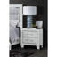 Table de chevet blanche contemporaine avec hauteur de 23,7 po - support élégant de style moderne, profondeur de paquet de 25,31