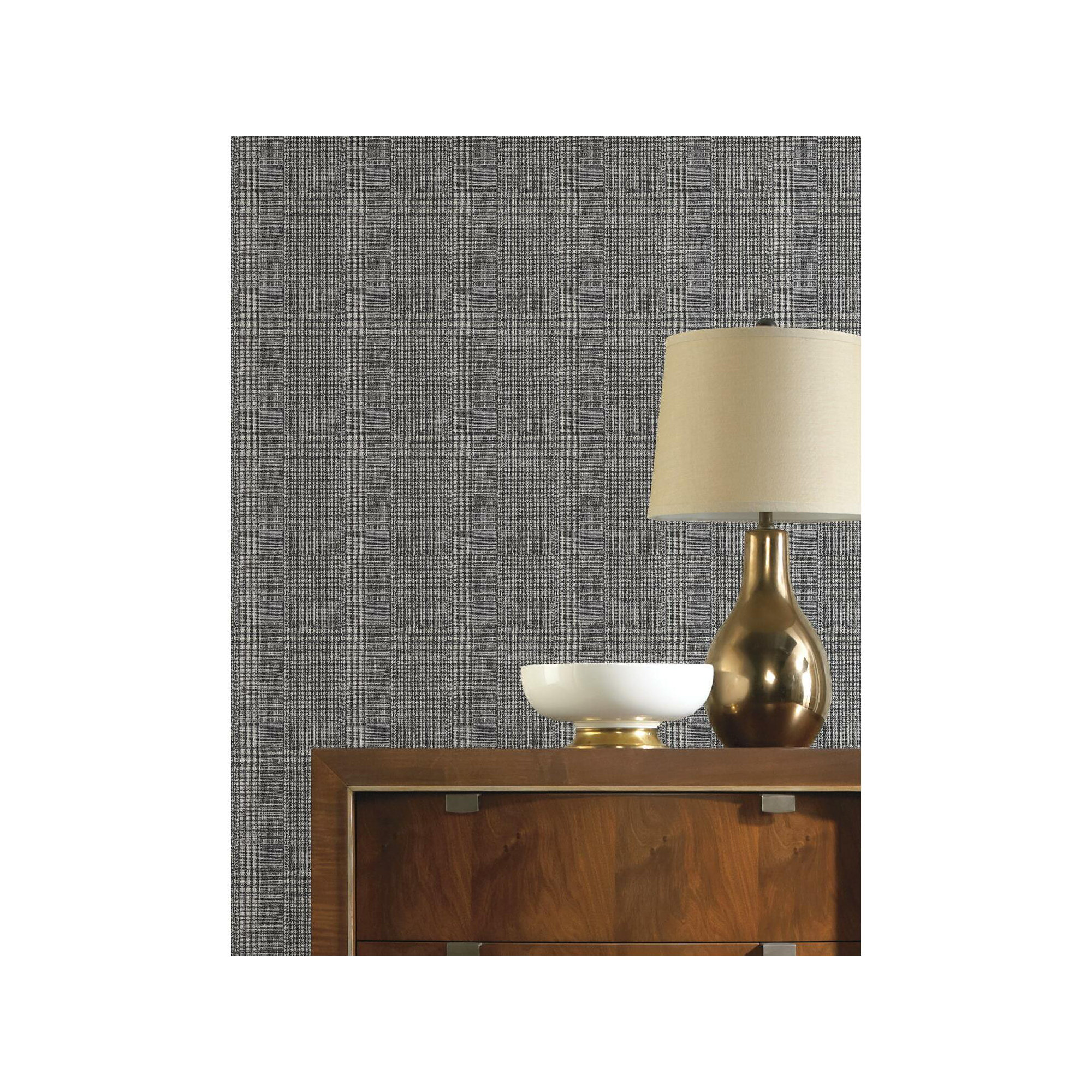 Plaid Wallpaper, Black