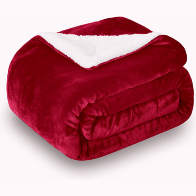 Hanae Sherpa Fleece Thick Blanket Bed Throws