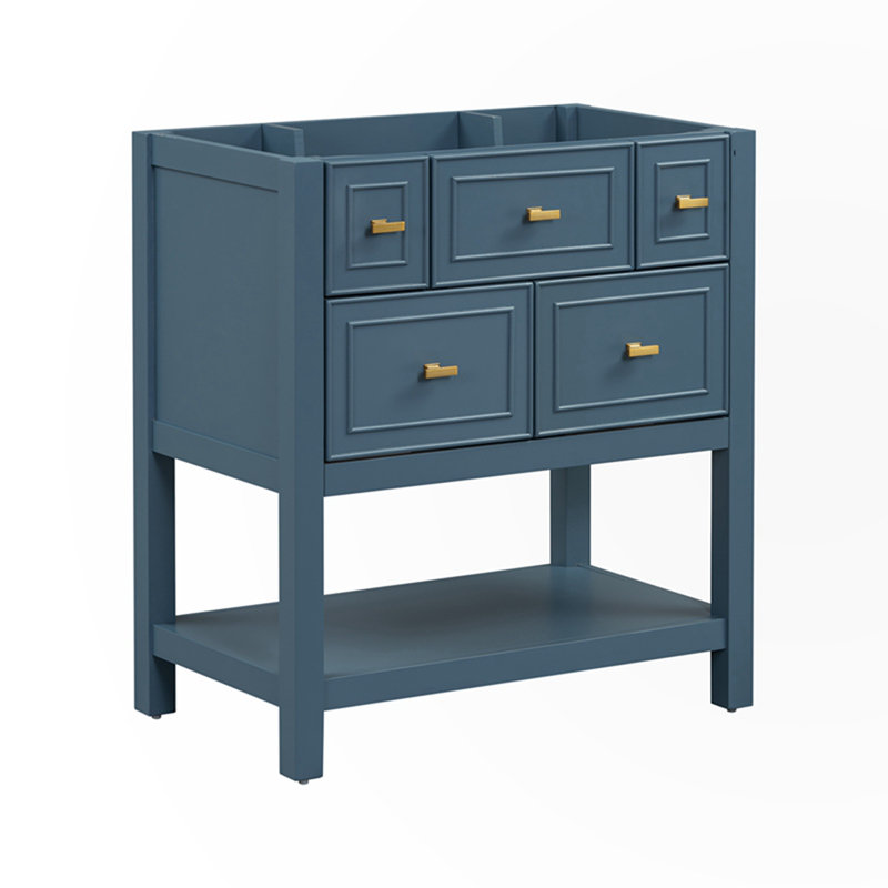 Accent Chests / Cabinets 29.56'' Bathroom Vanity Base Only, Blue