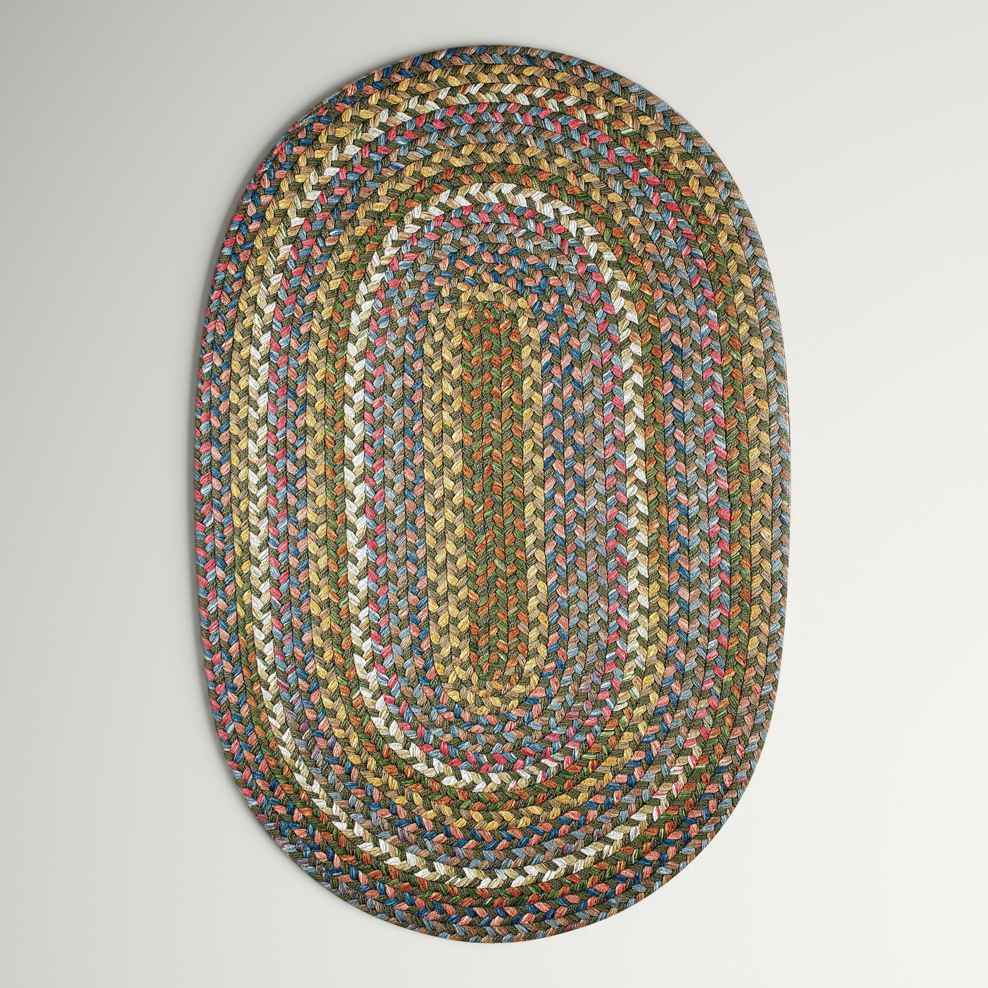 Andover Mills™ Orval Handmade Machine Braided Green/Blue Indoor/Outdoor Rug & Reviews Wayfair