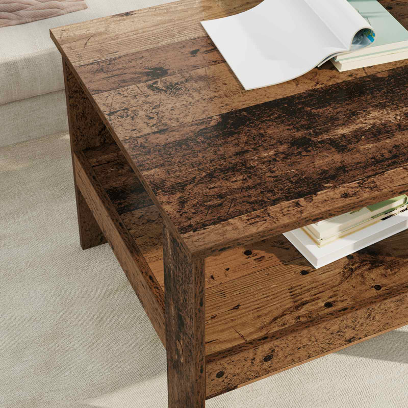 Coffee Table with Storage, Old Wood