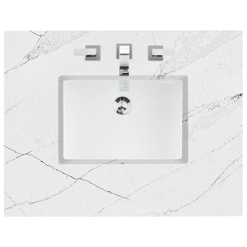 Addison 30'' W Single Vanity, Ethereal Noctis, Glossy White, 8" Widespread