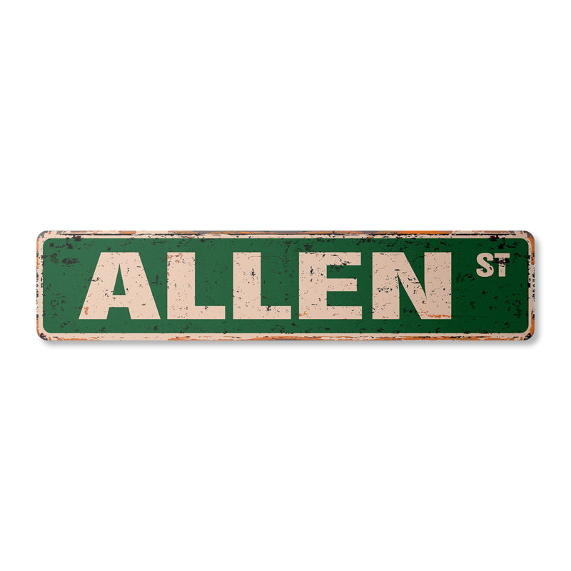 SignMission Allen Street Sign Aluminum 4