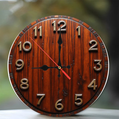 Grande horloge analogique rustique