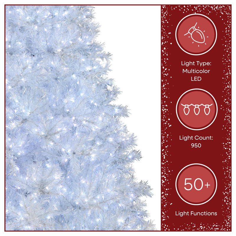 Clear Pine Christmas Tree with LED Lights, 108" x 58"