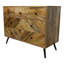 Commode 7 tiroirs en bois massif fabriqués à la main avec pieds en métal