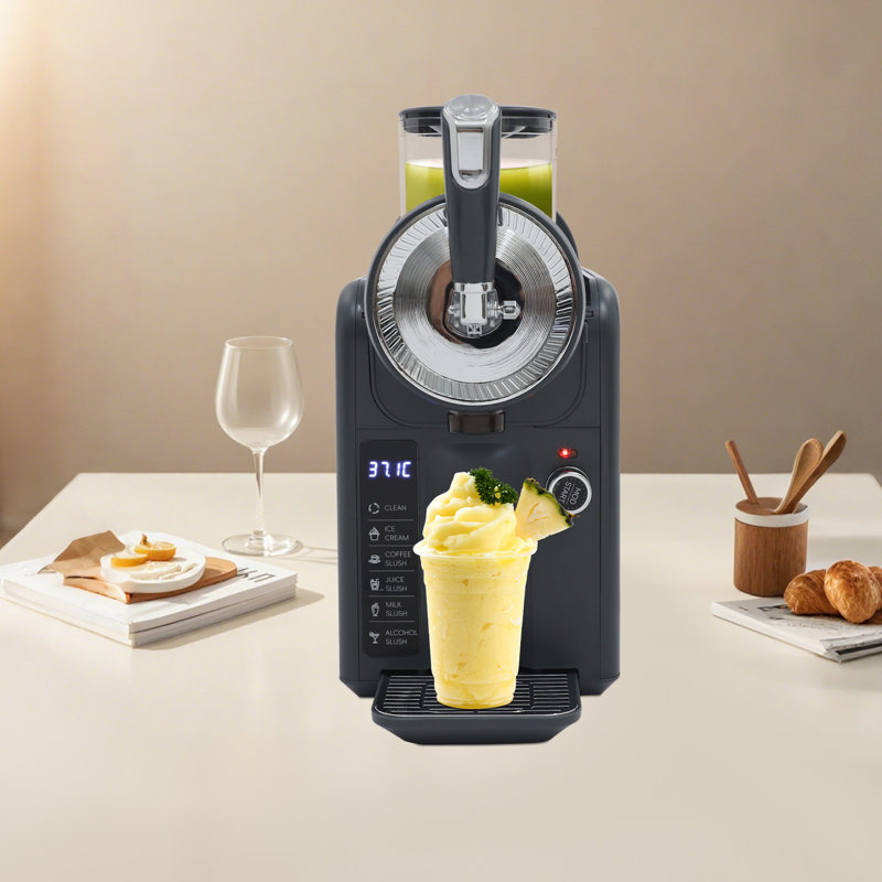 Frozen Drink Machine With LED Display, 0.48 Gal Milkshake & Ice Cream Maker, 5 Modes + Self-Cleaning, Stainless Steel Tabletop Slush & Beverage Maker For Home & Cafe