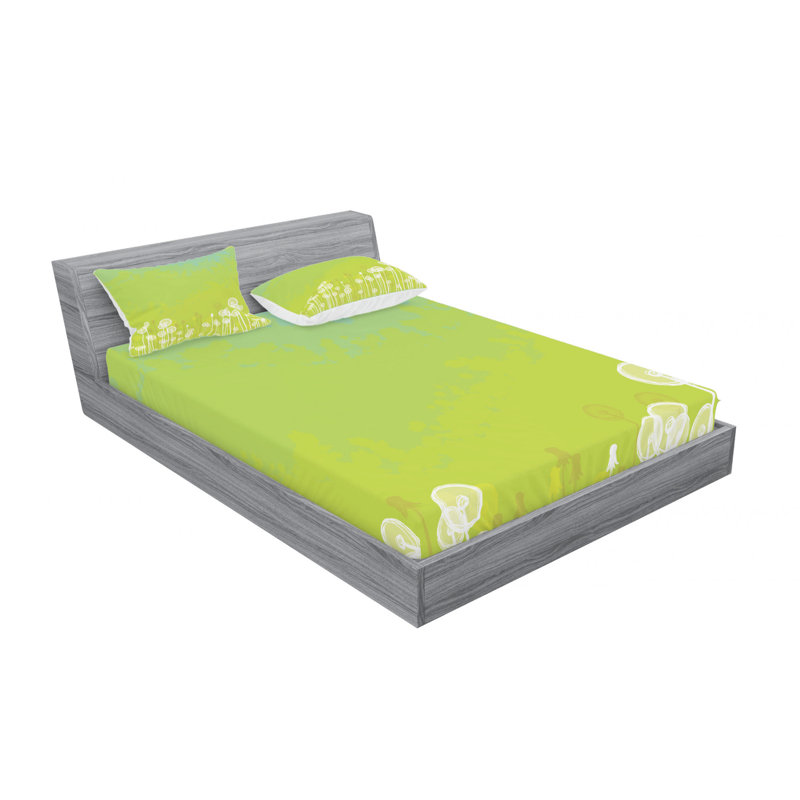 Microfiber Sheet Set, Queen Sheet Set with Fitted Sheet