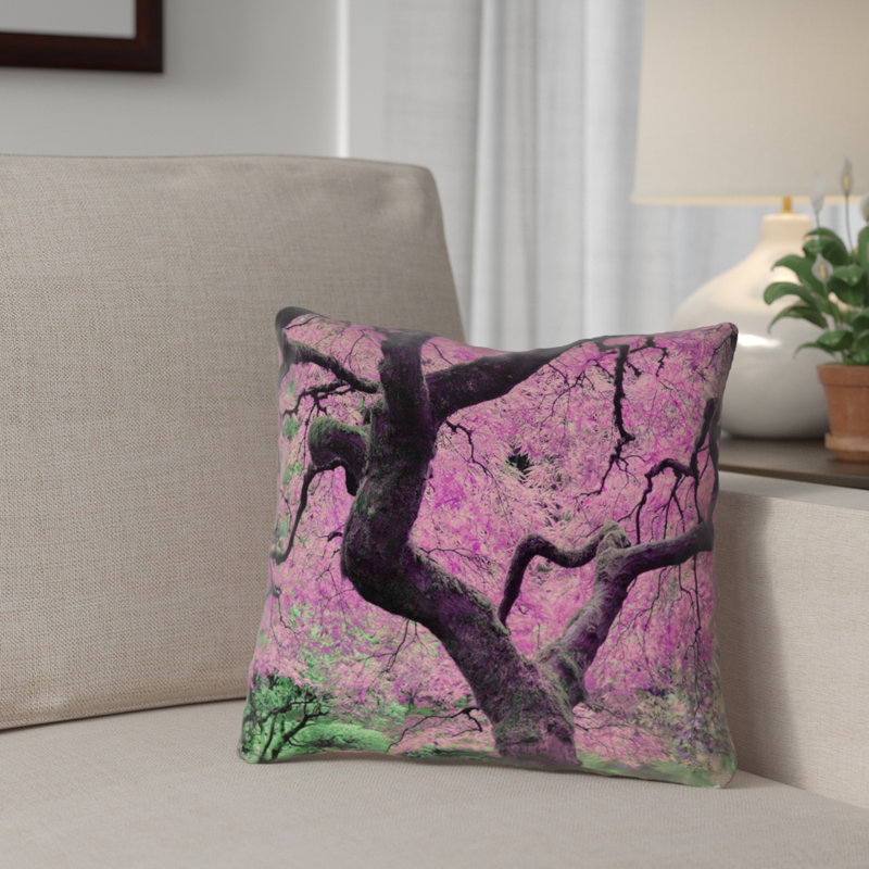 Housse de coussin 100% coton Justin Duane, 14 po x 14 po, Rouge