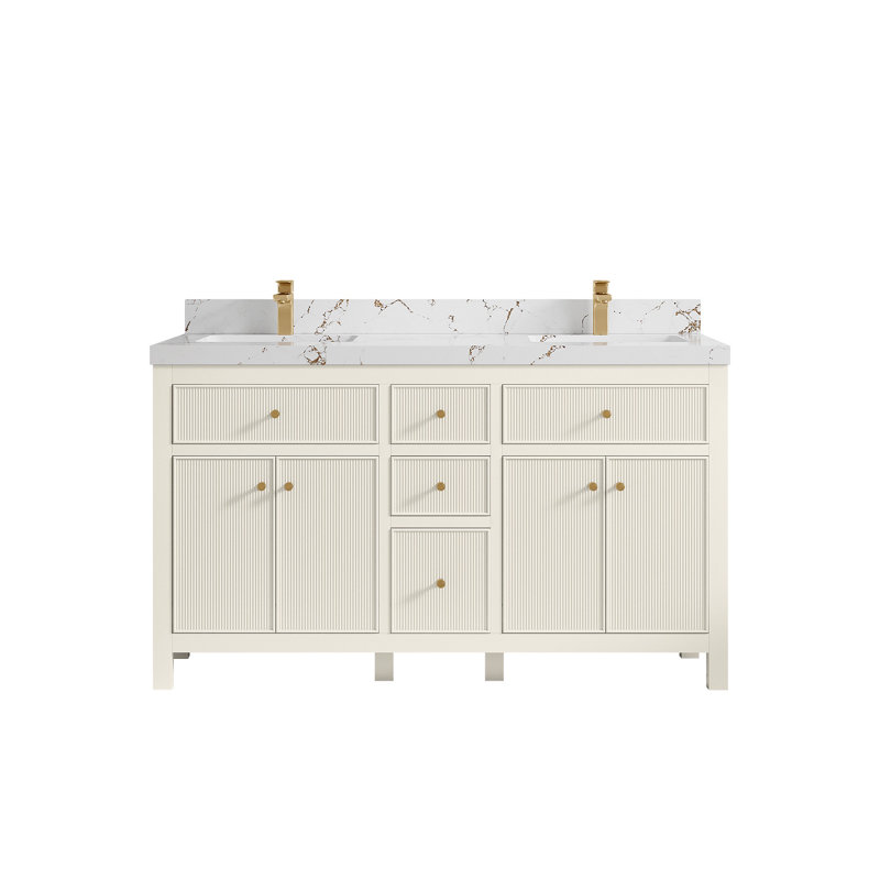 Sonoma X P 22 po De salle de bain double en albâtre Quartz, Brun Viola