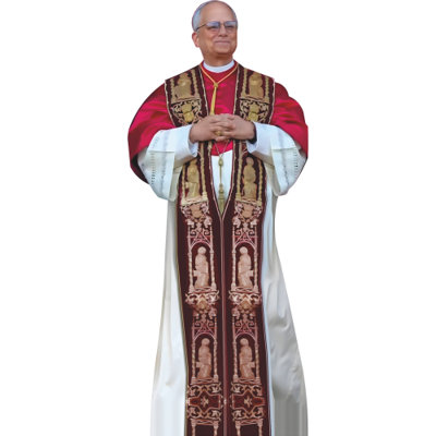 H48841 Pape Leo 14, Chicago, premier pontife américain découpé en carton debout
