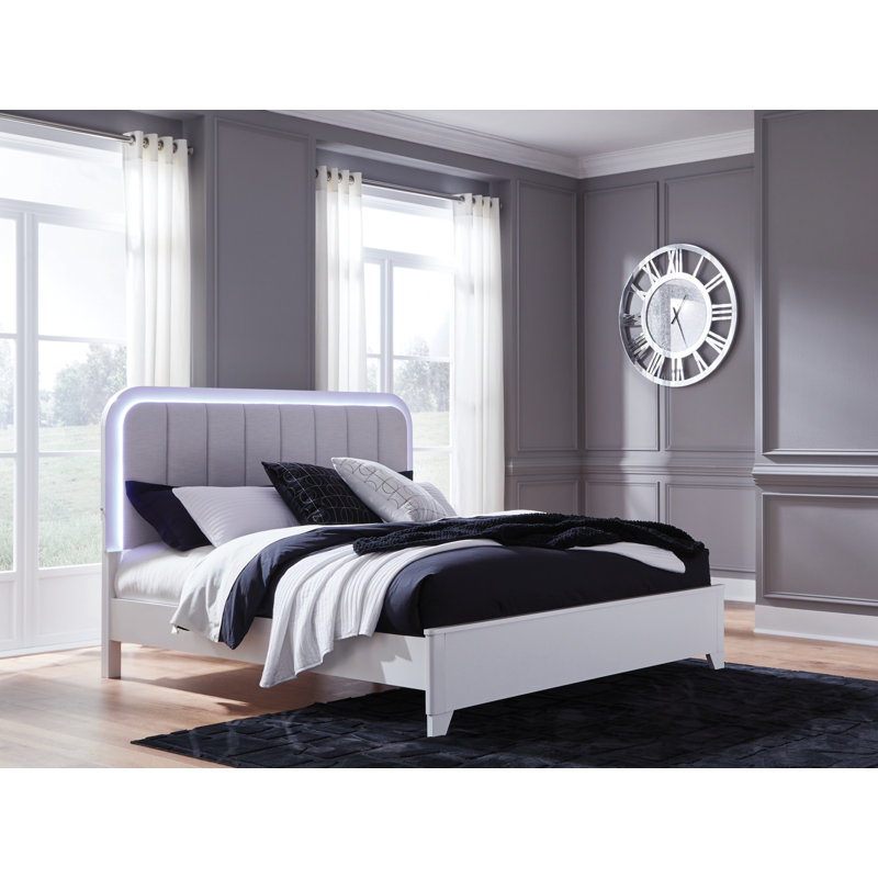Frostlyn King Upholstered Panel Bed, King