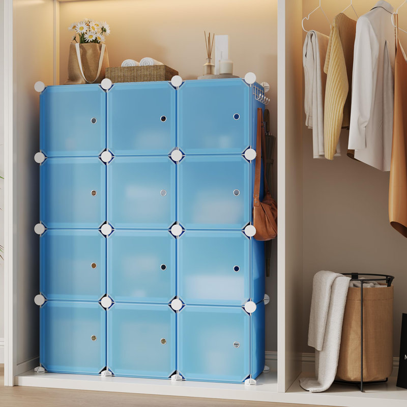 30 Pair Shoe Rack, Blue