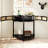 Wave-Pattern Console Table with 2 Storage Drawers and Bottom Shelf-465085871