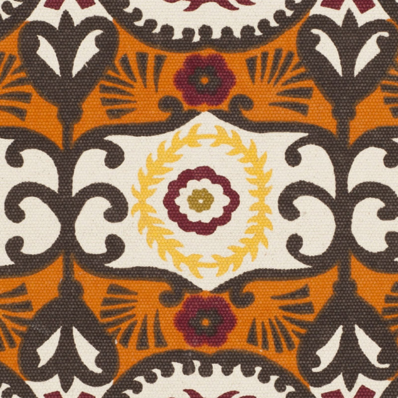 Tapis bourgogne en coton Allison Ikat, Rectangle de 5 pi x 8 pi