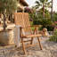 Folding Teak Patio Dining ArmChair