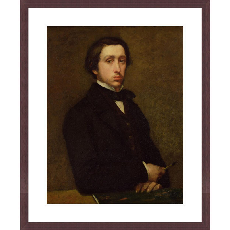Autoportrait par Edgar Degas - Impression sur toile, H 28,59 po x l 23,5 po
