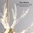 9-Light Antler Ceiling Chandelier in Gold Modern Unique Design Durable Metal Clear Acrylic Shades Integrated LED Multi Directional Lighting Hardwired for Living Dining Bedroom Warm White Dry Location