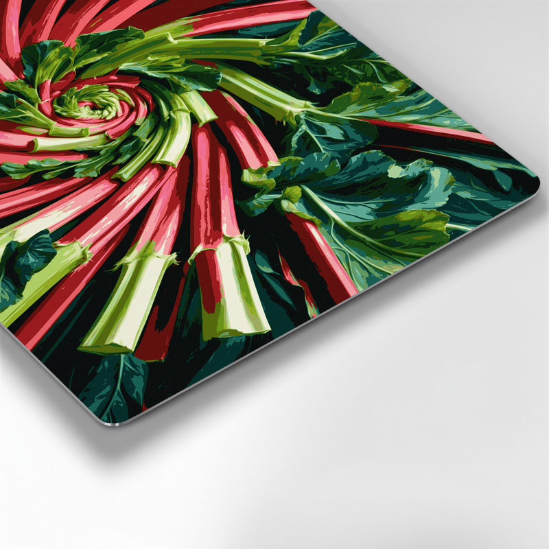 Légumes, art mural brun en métal à la rhubarbe, H 20 po x l 30 po