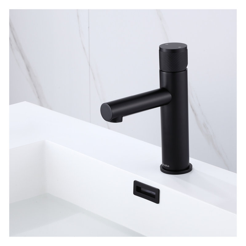 Robinet de salle de bain à un trou, Noir mat