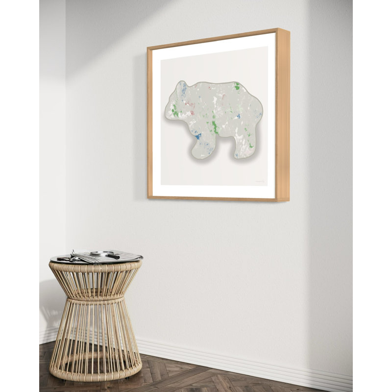 Bear Animal Cracker, White, Wood