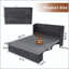 Lit escamotable 57 po avec tiroirs de rangement, armoire de chargement et roues pivotantes-129196765