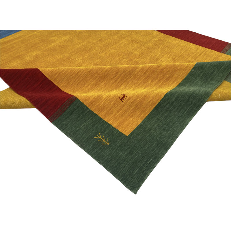 Hand Woven Gold Indoor Rug, Rectangle 90 x 160cm