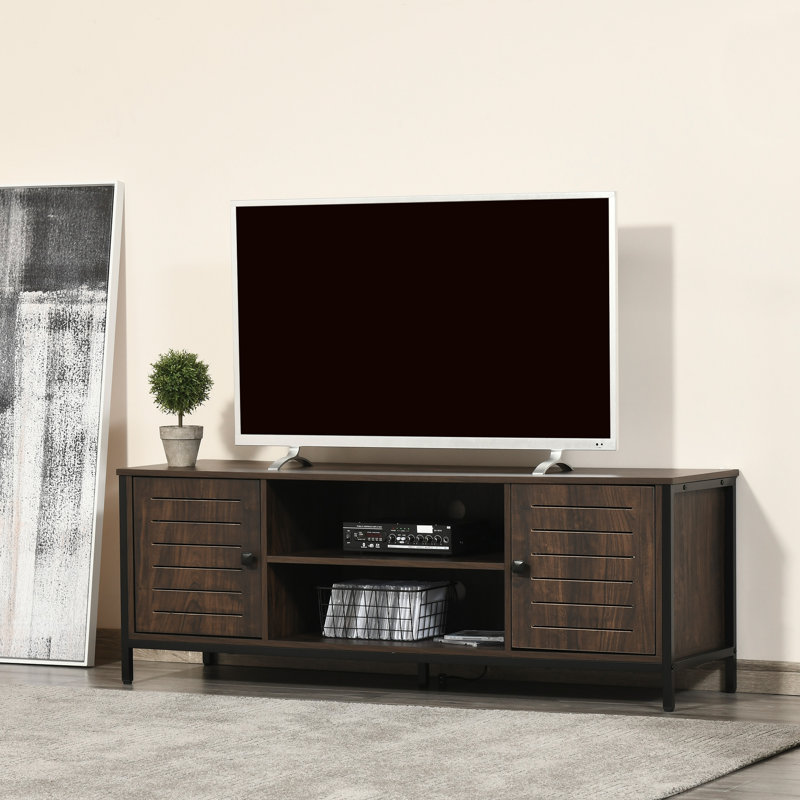 Mateer TV Stand For Tvs Up To 60", Industrial Entertainment Center Cabinet With Storage Shelves For Living Room Or Bedroom