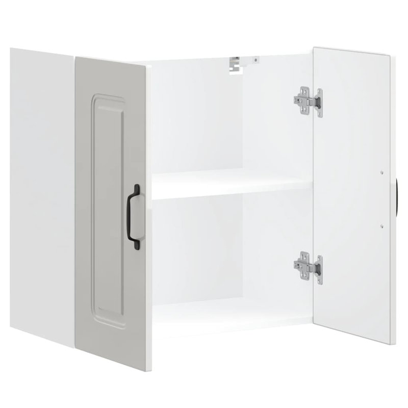 Armoire murale de cuisine vidaXL, H 23,6 po x l 23,6 po x P 12,2 po, Blanc très luisant