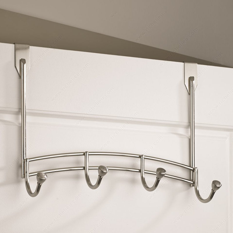 Porte-manteau mural contemporain, Nickel brossé