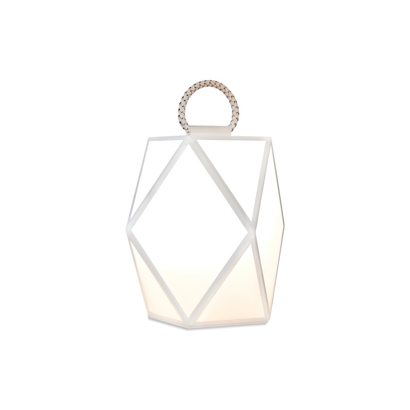Muse Outdoor Large Battery Outdoor Lantern, Matt White