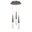 Solitude 3 Light Crystal LED Multi-Light Pendant-1760172592