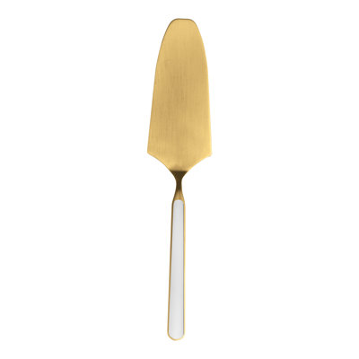 Fantasia Ice Gold Cake Server - Porcelain