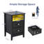15.75 Inch 2 Drawer Vredenburgh With Shelf Power Outlets And RGB LED Lights-310336290