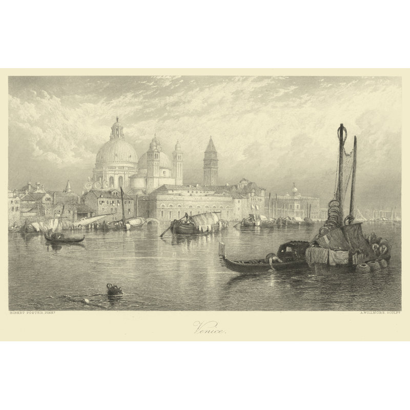 Vintage Venice by Foster - Wrapped Canvas Print, 61cm H x 91cm W
