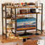 Armoire de rangement de bureau à 4 niveaux avec panneau perforé, organisateur de comptoir de bureau et de dortoir, organisation efficace de l'espace de travail et décoration de la bibliothèque