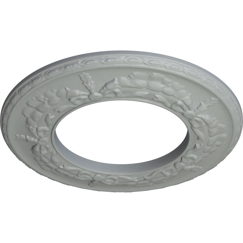 Endurathane Salem Ceiling Medallion, 13 1/4"OD x 7 1/8"ID x 7/8"P (Fits Canopies up to 7 1/8"), Factory Primed, Primed