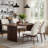 Modern Upholstered Dining Chairs, Fabric High Back Dining Room Chairs with Padded Seat & Solid Wood Legs, Armless Kitchen Side Chairs for Home Restaurant Cafe-499178342