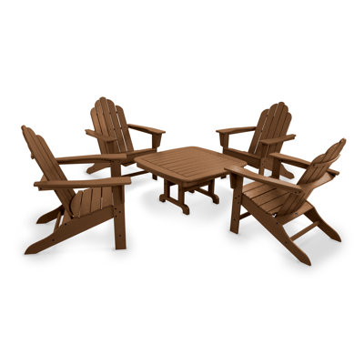 POLYWOOD Long Island Adirondack 5-Piece Conversation Group