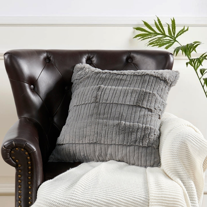 Square Cushion Cover, Grey