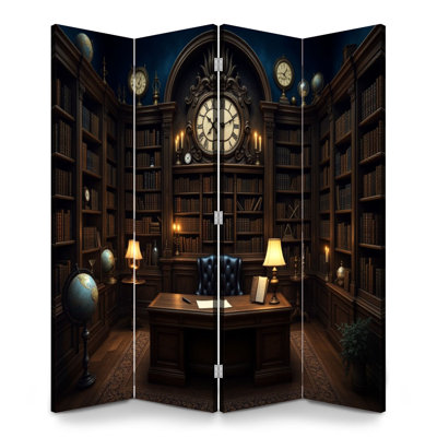 Paravent 4 panneaux pliable Royal Bookworm