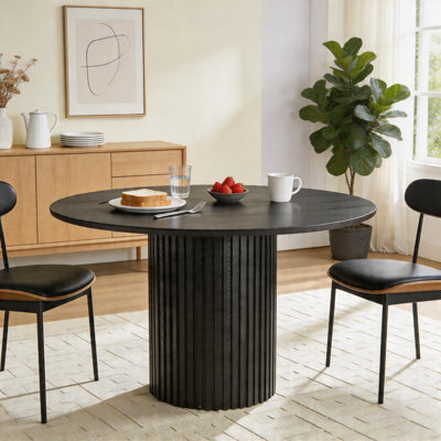 Table de salle à manger de style Mid-Century moderne en bois aggloméré 46,45 po
