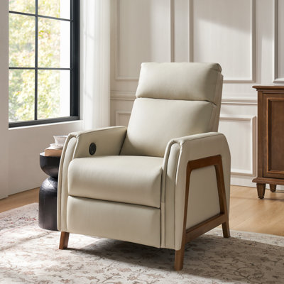 29" W Top Grain Leather Power Recliner