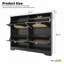 Armoire à chaussures avec 4 tiroirs rabattables, organisateur de chaussures d'entrée élégant avec 4 portes en rotin-311505098