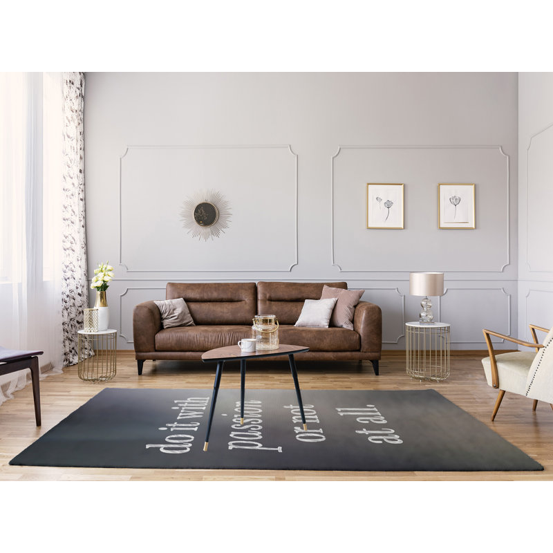 Quotes Chenille Indoor Rug, Rectangle 9' x 12'