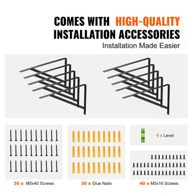 Shelf Bracket, 12 x 8 in 10 Pcs, Heavy Duty Floating Shelf Brackets, Brackets for Shelves, 3mm Thick Matte Black Triangle Shelf Bracket,Steel Shelving Brackets with 160 lbs Load Capacity
