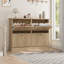 Rangement à chaussures autoportant en bois - 4 tiroirs tournants inclinables - Tablettes réglables et amovibles - Rangement à chaussures étroit et compact - parfait pour l'entrée, le couloir, le salon - chêne naturel-2074183852