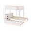 Lit superposé simple au-dessus de simple avec lit gigogne et bureau-882963204
